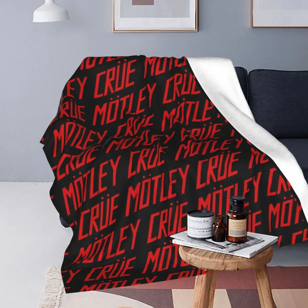 Motleys Crues Metal Rock Blankets Soft Warm Flannel Throw Blanket Bedspread for Bed Travel Home Sofa
