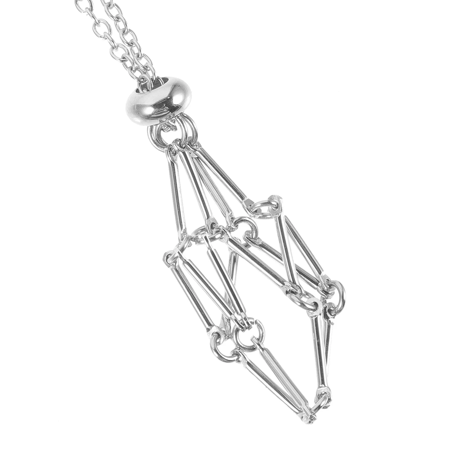 

Crystal Holder Necklace Metal Stone Cage Pendant For Diy Gemstone Jewelry Making Empty Necklace Holder Vintage Cord Ornament