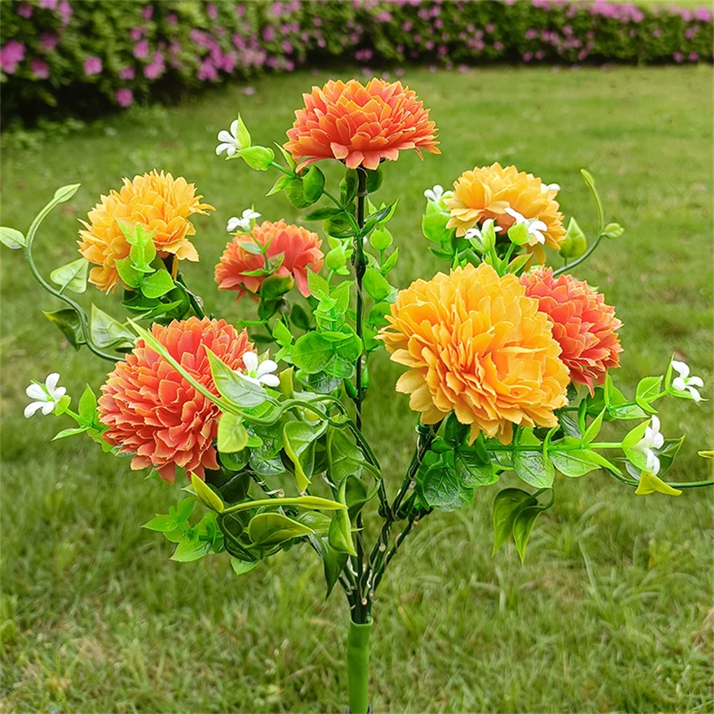 

Stainless Steel Solar Powered Flower Lights Outdoor Lawn Decorative Lights Courtyard Garden Outdoor