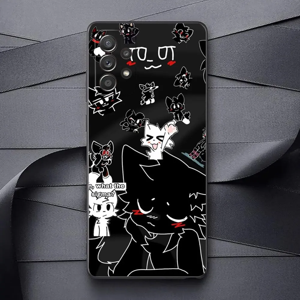 Cute Boykisser Phone Case For Samsung Galaxy A13,A21s,A22,A31,A32,A52,A53,A71,A80,A91 Soft Black Phone Cover