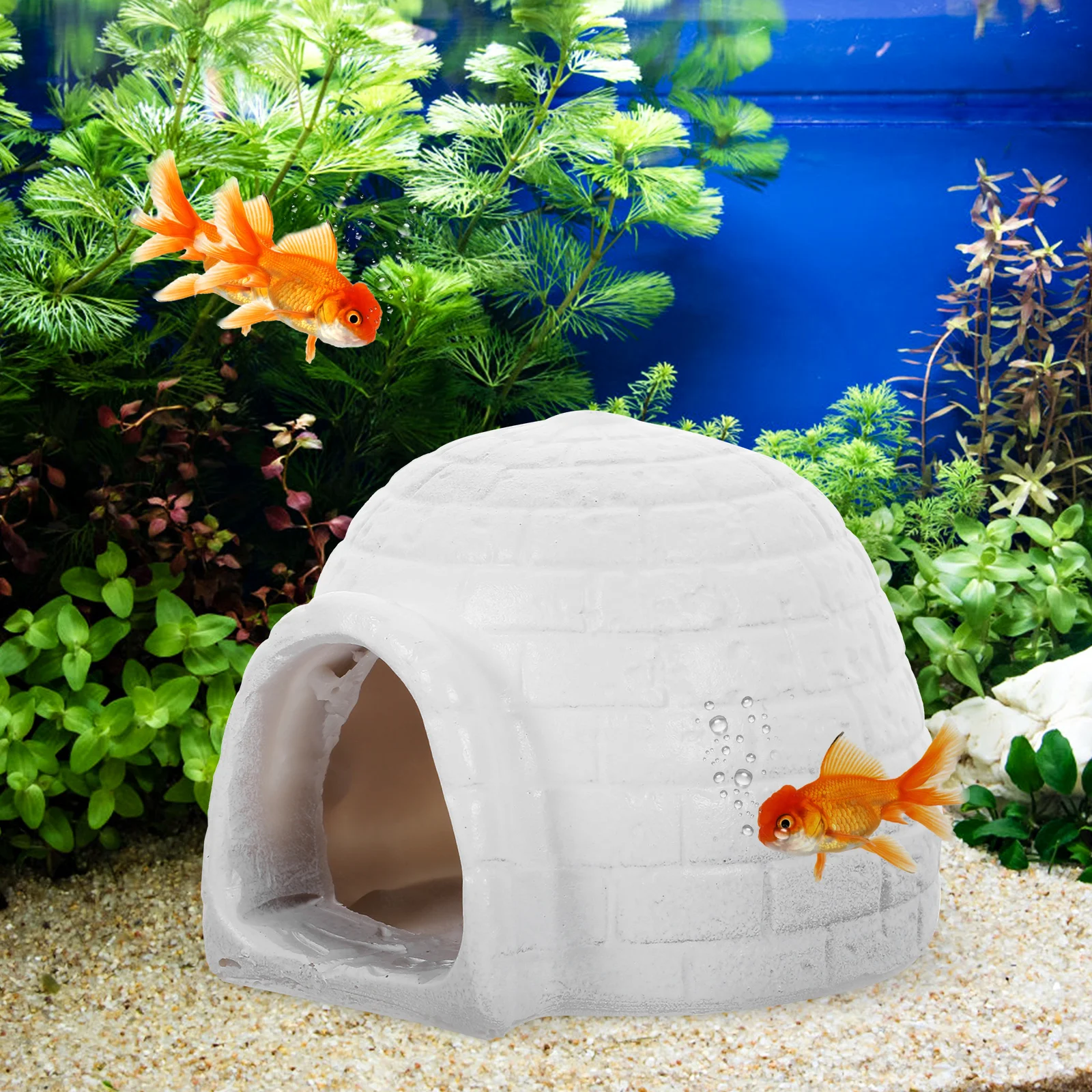 

Resin Igloo Aquarium Ornament Realistic Tank Hideout Polar Decoration Small Fish Shrimp Shelter Aquarium Landscape