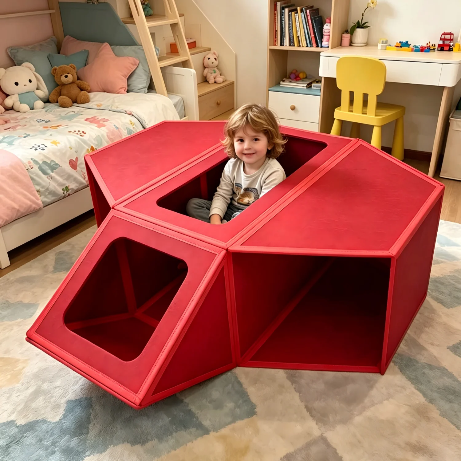 Juego de paneles magnéticos 2026, juguetes para jardín de infancia, juego de casita magnética de PET, bloques grandes, baldosas magnéticas para niños
