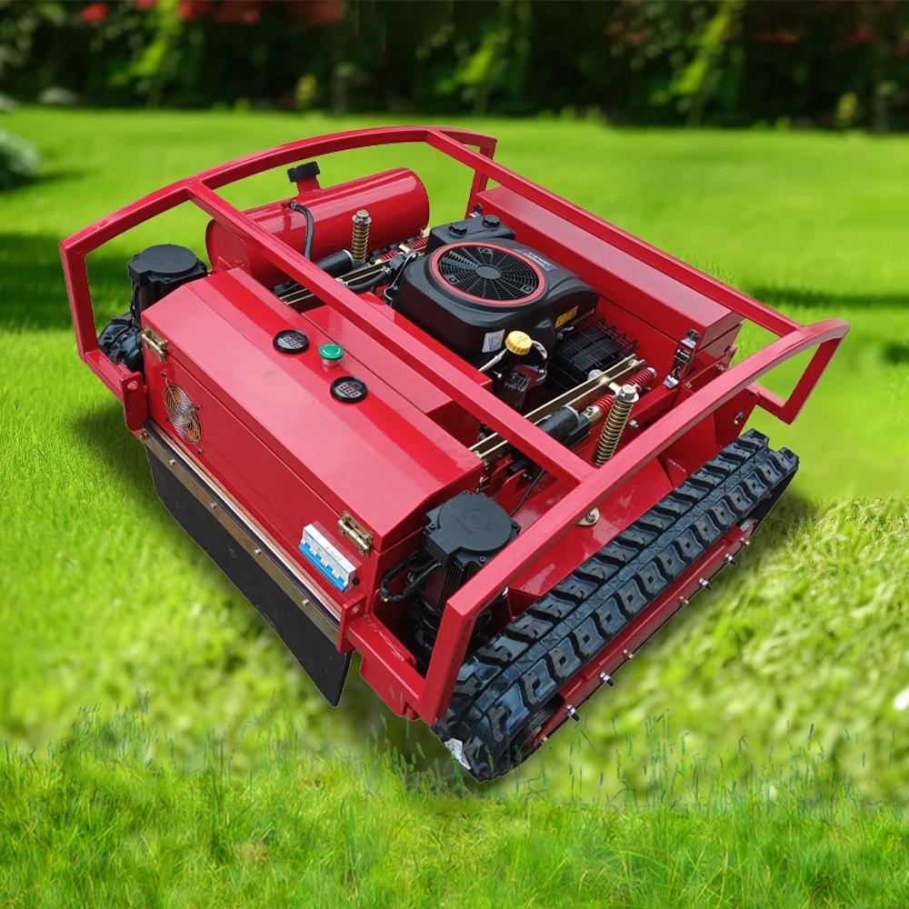 DIY 48V Multifunctional Remote Control Crawler Mini Lawn Mower Robot Small Wasteland & Road Slope Gardening Robot Customized