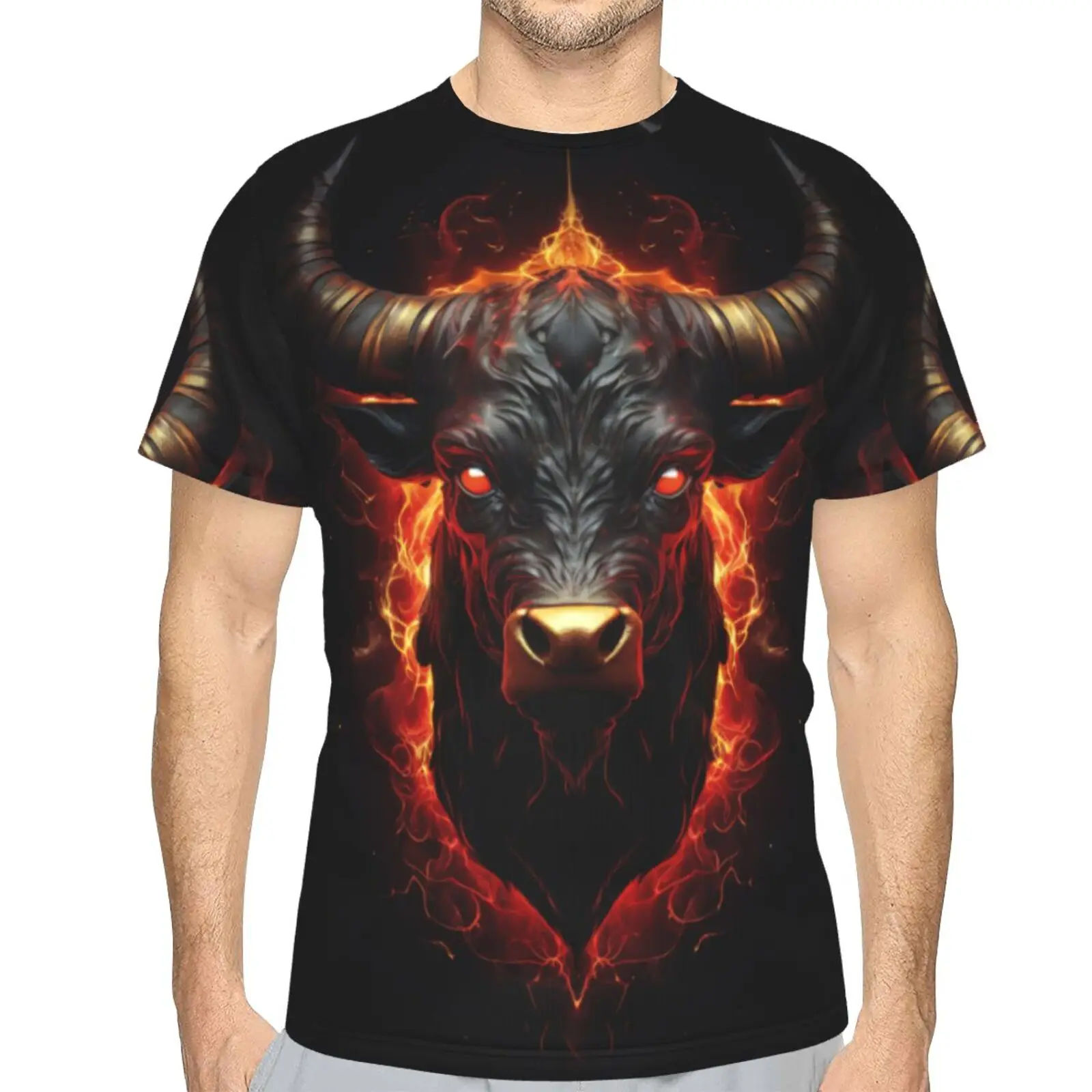 Hot Sale Animal Bull Men's T Shirt Tops 3D Print Personalized Short Sleeve Pullover Male Summer Fashion Cool Tees