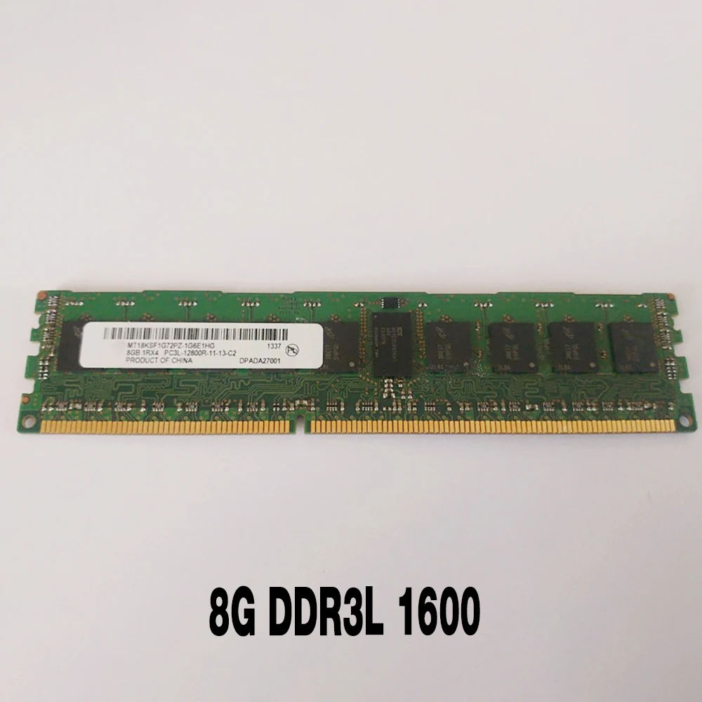 

1 шт., 8 ГБ, 1RX4, PC3L-12800R ECC REG для серверной памяти MT, MT18KSF1G72PZ-1G6E1HE 8G DDR3L 1600