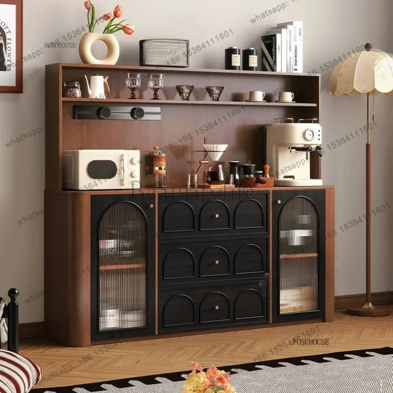 LSRetro Wooden Sideboard Cabinet Storage Drawers Living Room Furniture Console Table Dining Room Buffet Hutch Vintage Home Decor