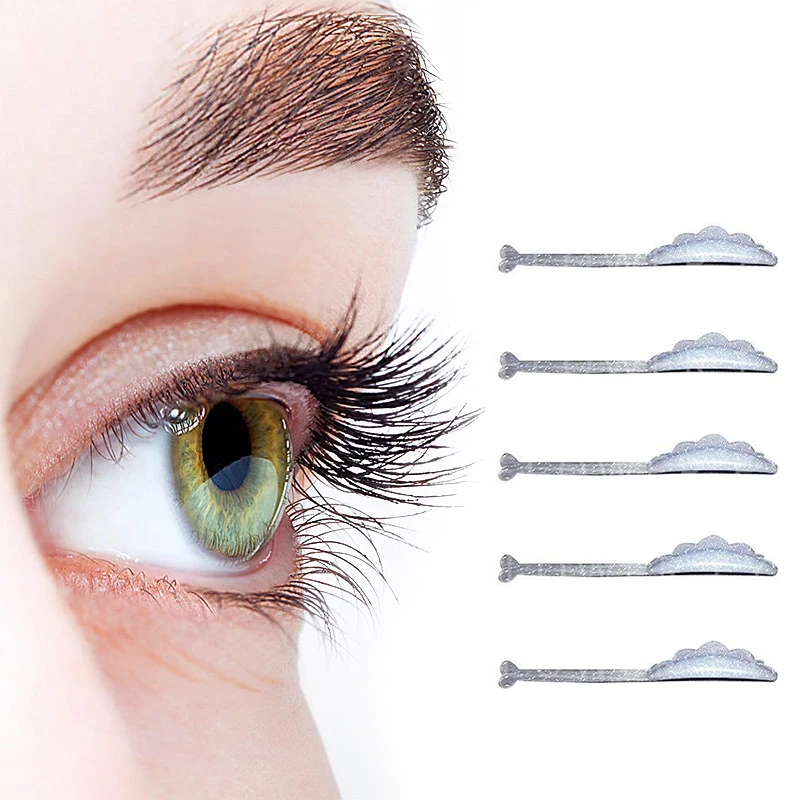 

5Pair Silicone Eyelash Perm Pads 5 Sizes Sticky Lashes Rods Shield Lifting 3D Eyelash Curler Applicator Tools