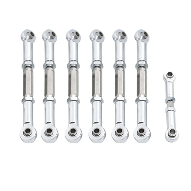 7 Pack Adjustable Metal Tie Rod Linkage for 1/10 Traxxas Slash 4X4 / 2WD RC Upgrade Parts