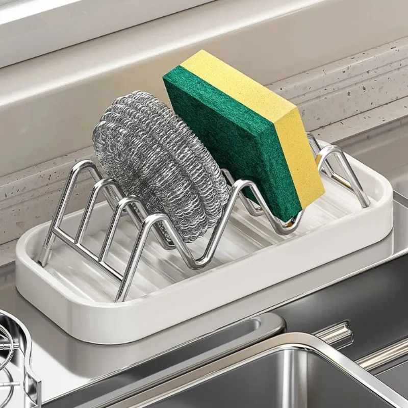 

Держатель для мыла из нержавеющей стали, минималистичная мыльница для ванной, подставка для губки и металлического скребка для кухни