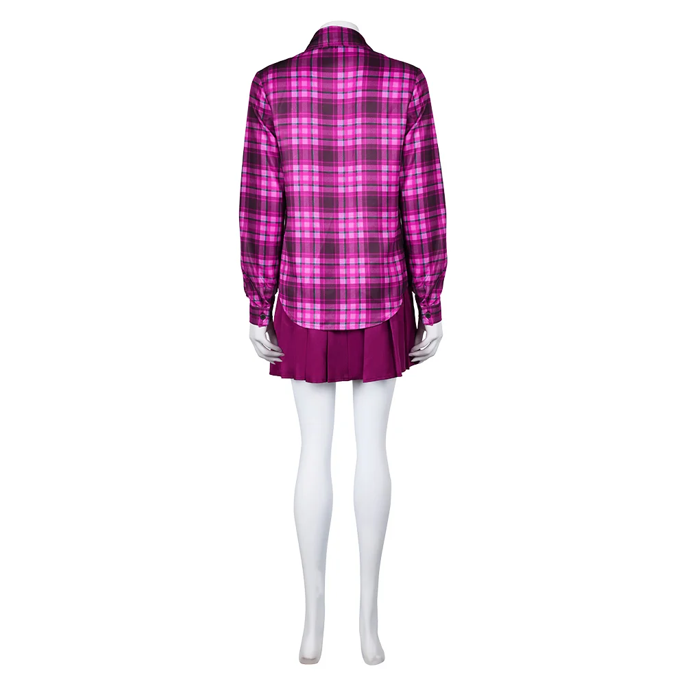 Frauen Cady Heron Cosplay Kostüm 2024 Film bedeuten Mädchen Rollenspiel Outfits Mädchen Erwachsene Frau lila Plaid Shirt Halloween Anzüge