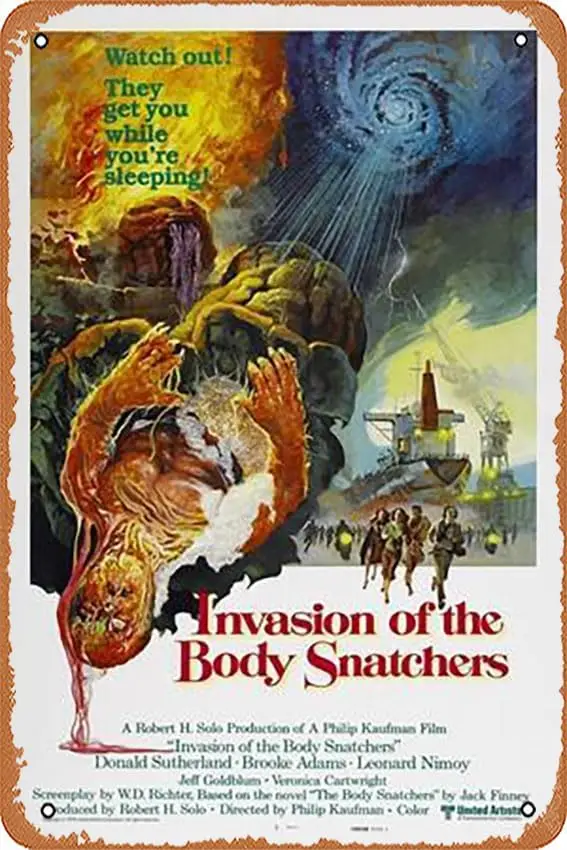 Metal Tin Sign   - Invasion of the Body Snatchers - Poster Metal Plaque Cafe, Bar, Home Wall Decor, liguihan00138