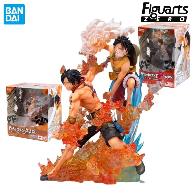 

In Stock BANDAI Original Figuarts ZERO ONE PIECE Monkey D Luffy Portgas D Ace Marin Ford Anime Figure Birthday Present Gifts