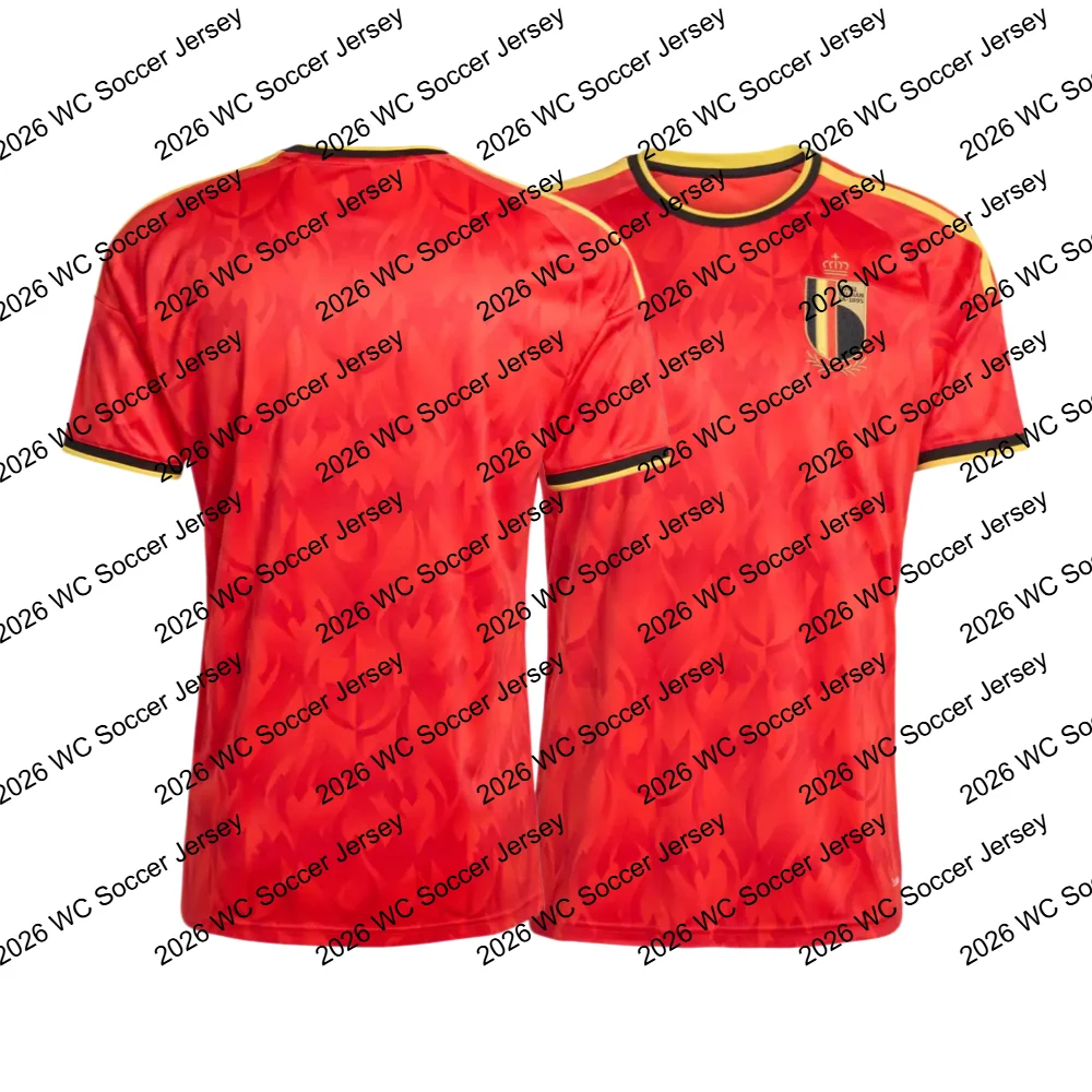 Camiseta de la Selección de Bélgica 2026 para la Competencia Mundial, Jersey de Fútbol para Hombres, Camiseta Deportiva para Fanáticos del Fútbol, Secado Rápido, Suave y Ligera para Verano