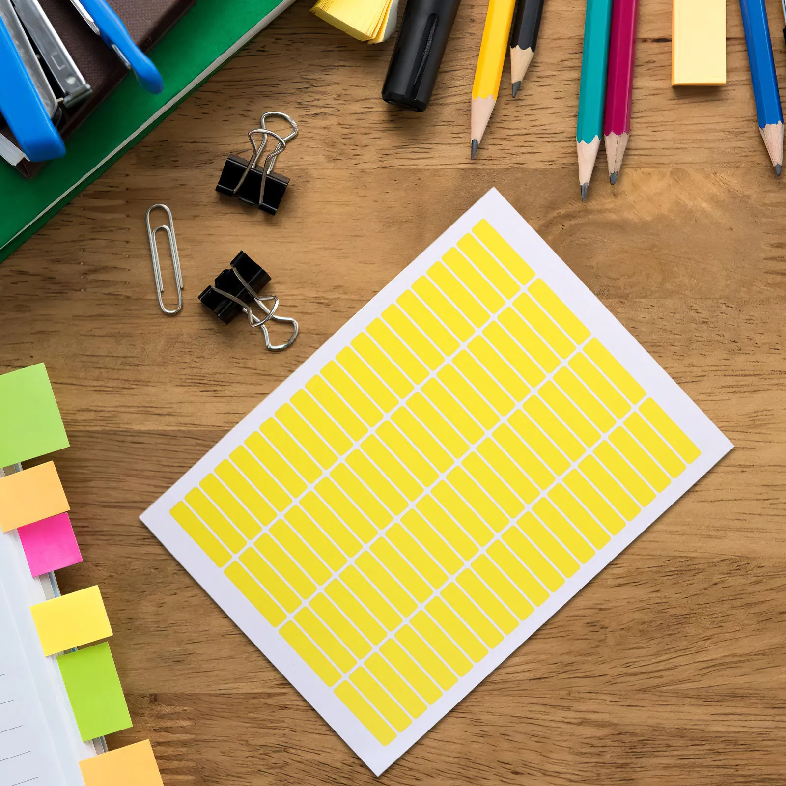 

20 Sheets Waterproof Colored Rectangle Labels Blank Self-Adhesive Sticker Sheets for Name Tag Identification File Folder Labels