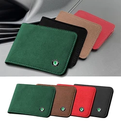 Suede Anti-Fur Auto Driver License Cover For Skoda Rapid Fabia 1 2 Octavia 2 A7 A5 A4 Yeti Superb 3 A5 A7 Scala VII Kodiaq Kamiq