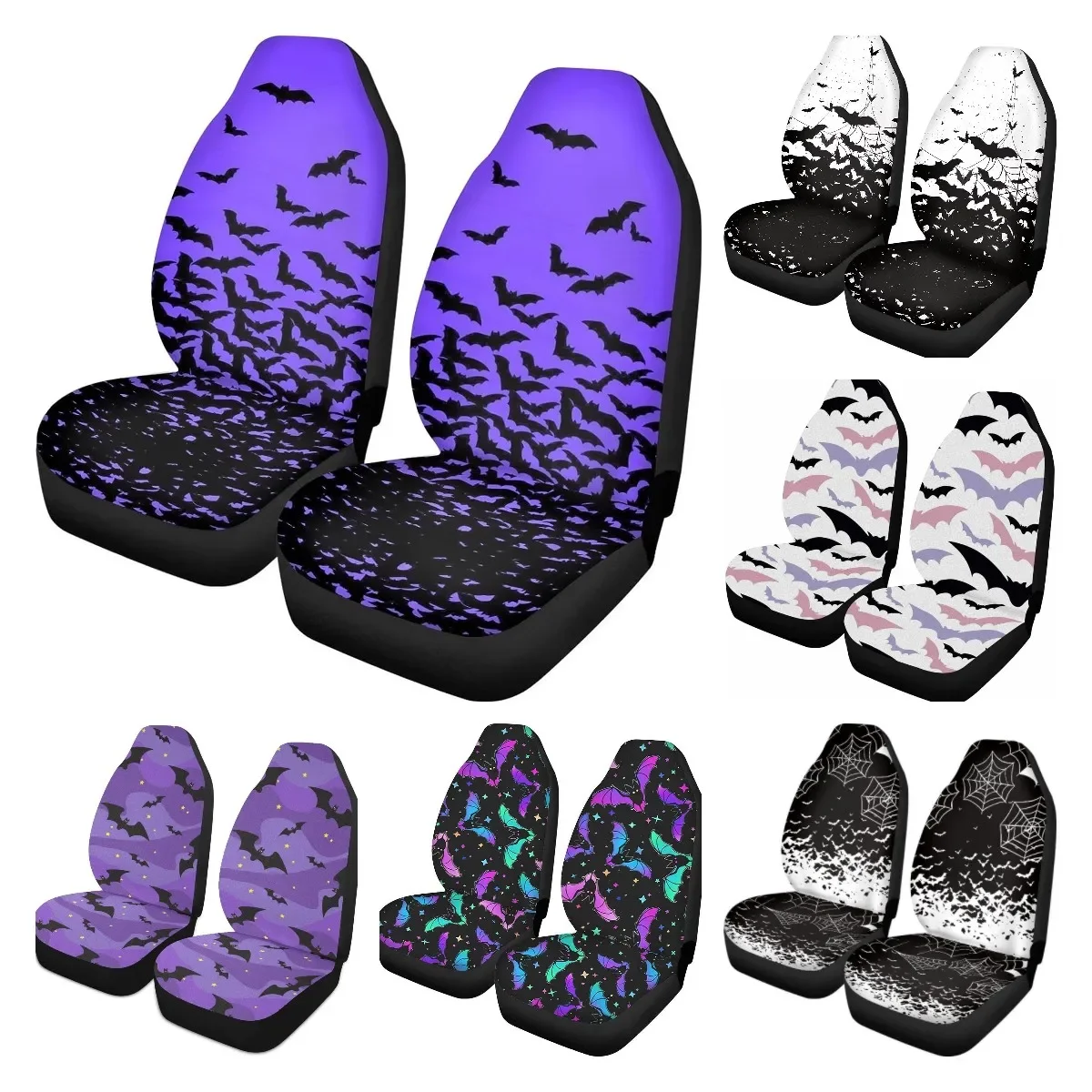 

Goth Bat Car Seat Covers Front Seat Halloween Front Seats 2 Pcs Universal Car Front Seat Protectors Set Universal Fits Car Truck
