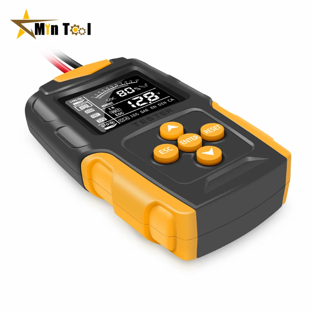 LCD 12V 24V Car Battery Tester Battery Analyzer Tool Digital Analyzer Tester CCA IR SOH Measurement for Car Accessories