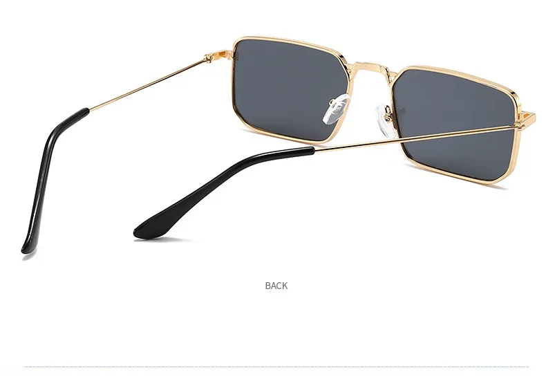 Hohe Qualität Rechteck Sonnenbrille Frauen Metall Rahmen Gläser Vintage Marke Quadrat Sonnenbrille für Männer Shades Weibliche Brillen – Detail 9