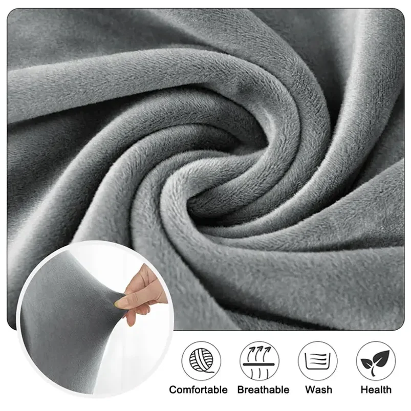 Velvet Short Back Chair Cover Stretch Elastic Slipcover Removable Washable Chair Protector for Dining Room Bar Office Home Weddi