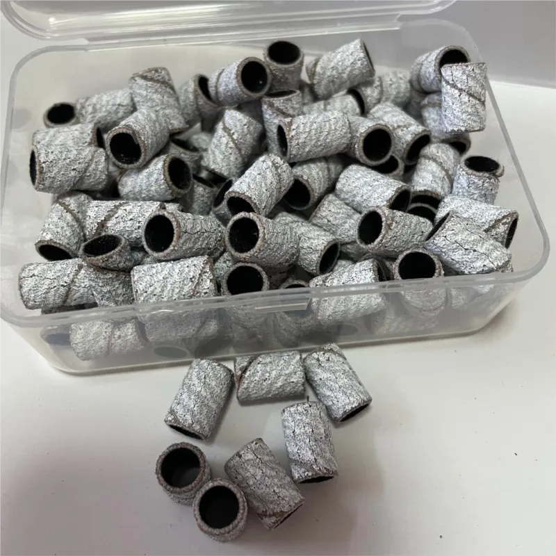 100 sztuk 80/120/180 Grit Zebra taśmy szlifierskie pielęgnacja stóp polerowanie Manicure żel polski Remover narzędzie zamienne Cutter wiertło do paznokci