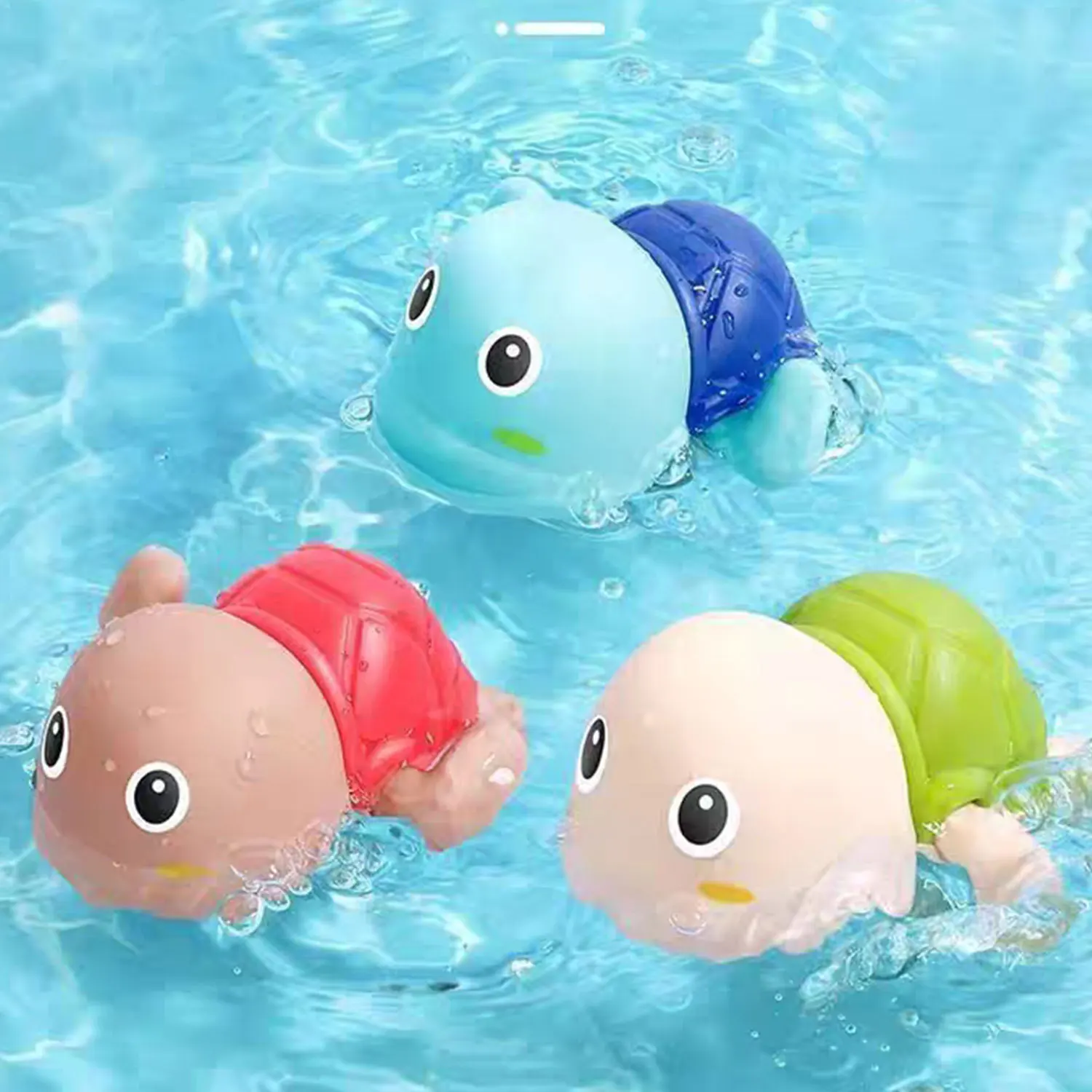 Summer Baby Water Gun Spray Toys Cute Little Yellow Duck Swimming Turtle Whale Pool Beach Classic Clockwork Water Toys