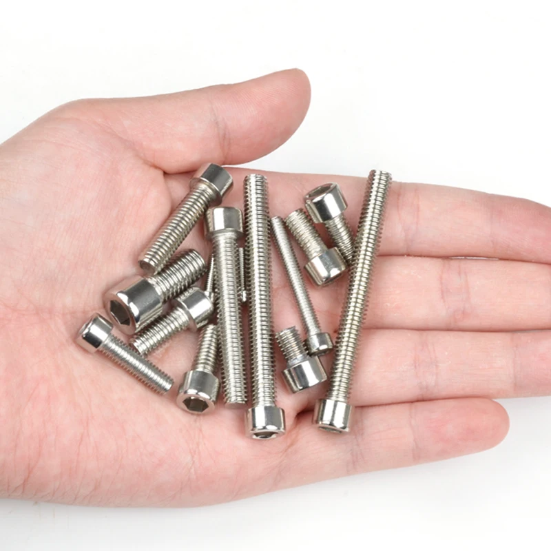 201 Stainless Steel M3 M4 M5 M6 M8 M10 Allen Hex Socket Head Screw Bolt Fastener DIN933 Cup Head Extended Hexagonal Bolt