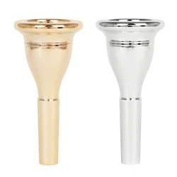 No. 7 Bass Tuba Mouthpiece Brass Instrument Accessories Large Holding Horn Mouthpiece Silver Golden Brass 13.3mm Music Parts