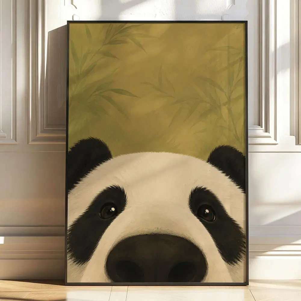 Curious Animal Nose Close-Ups Poster Stickers Painting Self-Adhesive HD Art for Bedroom Living Room Home Decor Wall Decals Gift