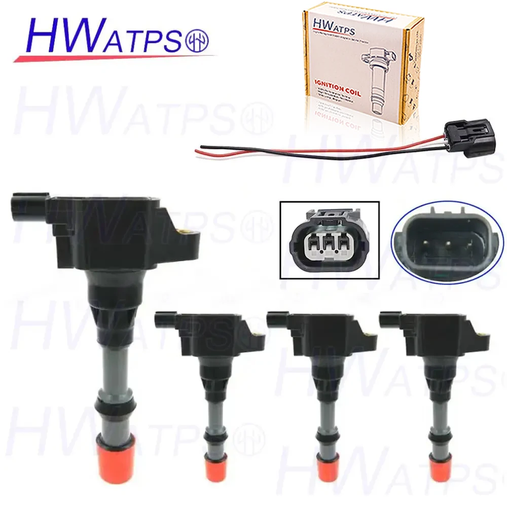 

4PCS Ignition Coil 30520-PWA-003 For Honda Civic 7 8 VII VIII JAZZ FIT 2 3 II III 1.2 1.3 Civic Hybird 30520 PWA 003 30520PWA003