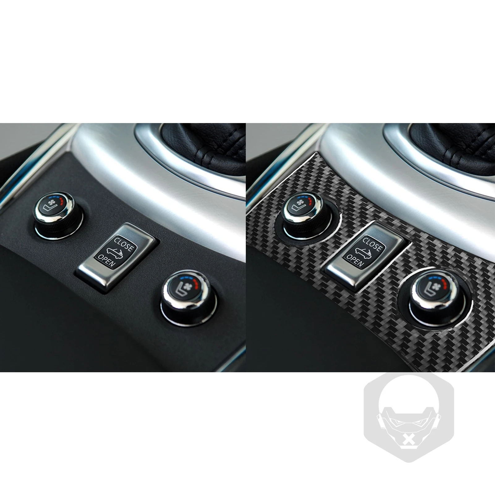 For Infiniti G35 2007-2008 G37 2008-2013 Accessories Car Carbon Fiber Auto Interior Central Control Panel Cover Trim Sticker Set