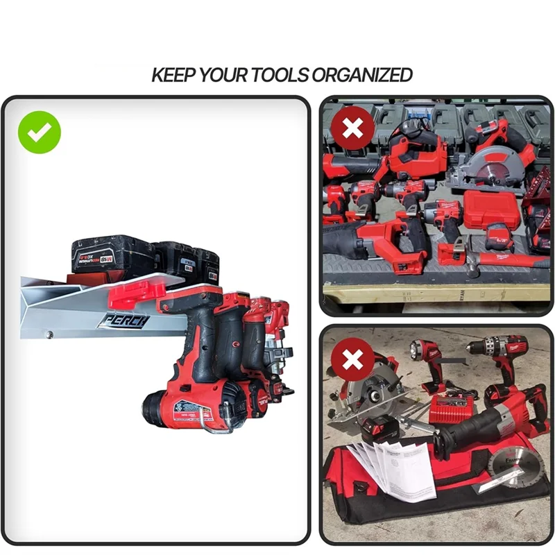 

A26F-For Drill Holder With Screws-Tool Holder(6 Pack) For M18/18V Cordless Tools-Tool Organizer
