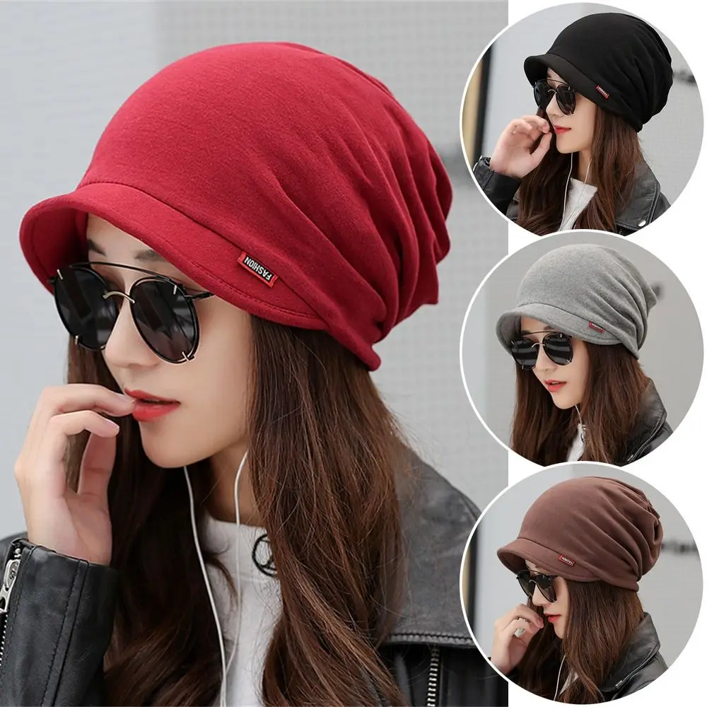 

Casual Winter Warm Turban Hat Solid Color Windproof Head Wrap Cap Ruffle Plait India Hat for Outdoor