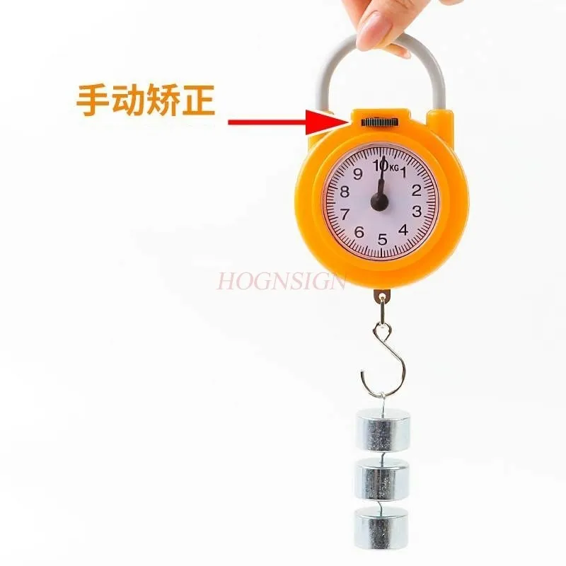 Báscula de mano, báscula de resorte, celda de carga de resorte, equipo experimental matemático, material didáctico