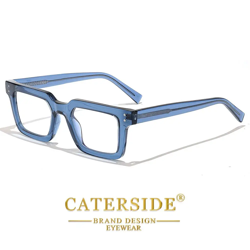 CATERSIDE Retro Herren Anti-Blaulicht-Brille Hochwertige Tr-90 Eckige Brillengestelle Damen Computer-Lese-Schutzbrille – Detail 7
