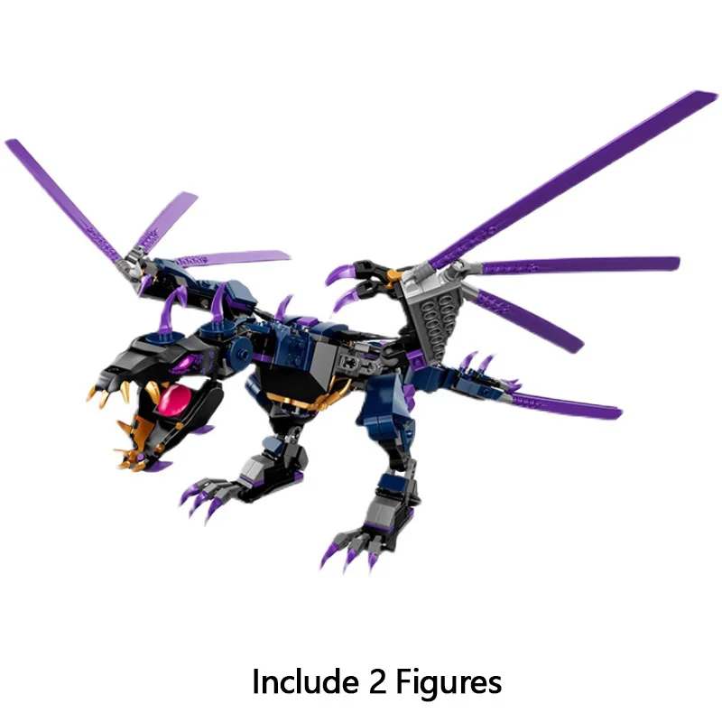 Lloyd Ninja-bloques de construcción para niños, juguete de dragón gigante, regalo, modelo volador del Señor Oscuro, Kits de ladrillos, regalo para niños