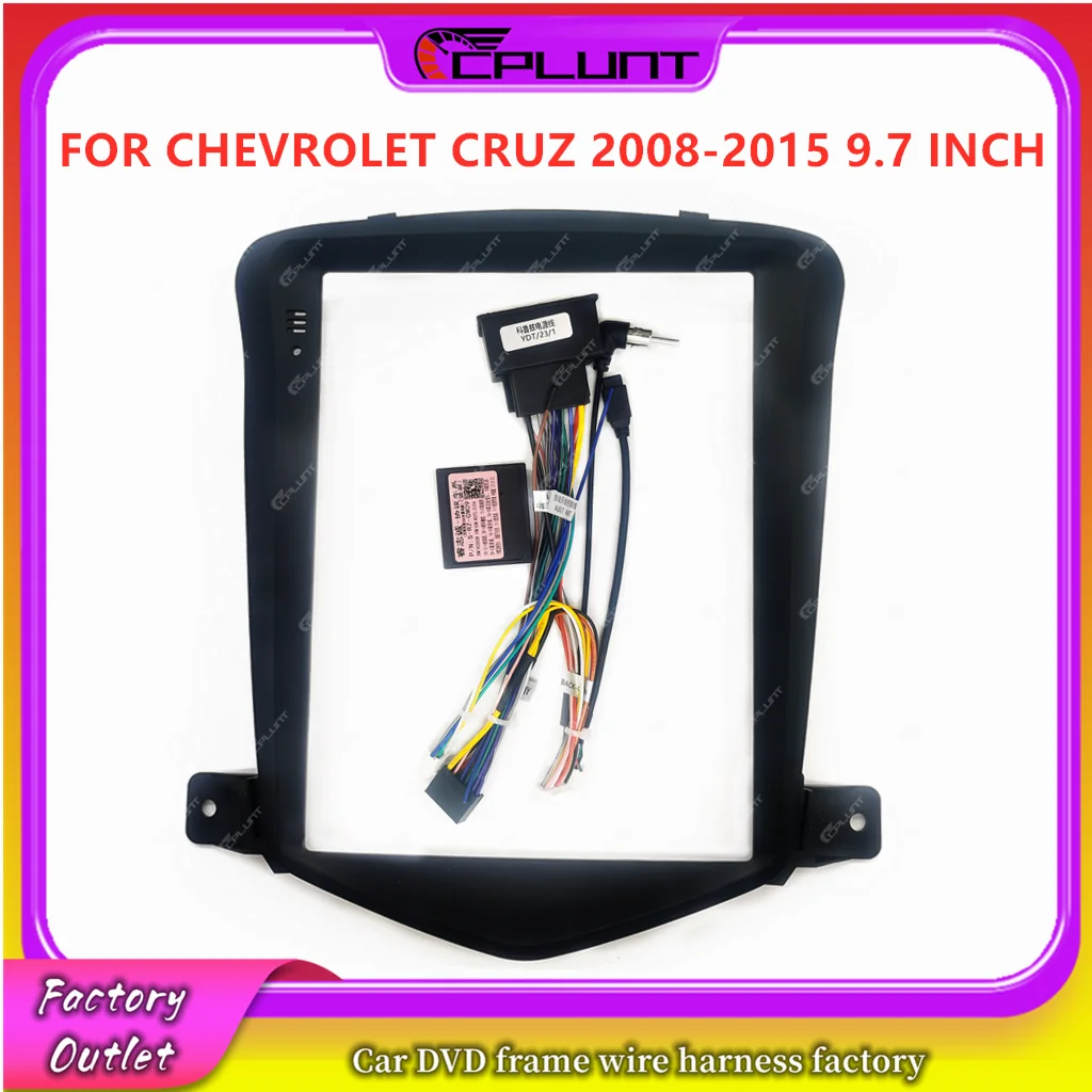 Tesla Screen 9.7 Inch Car DVD Frame Fascia Adapter For CHEVROLET CRUZ 2008-2015 Android Radio Dash Fitting Panel Kit