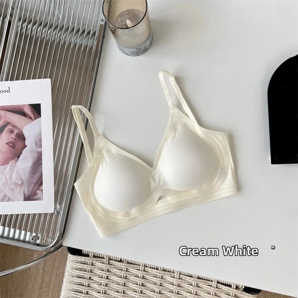 Bequemer Beauty-Back-BH für Damen, tiefer V-Ausschnitt, Push-up-BH, Anti-Sagging, dünn, atmungsaktiv, kabelloses Bralette für kleine Brüste – Detail 8