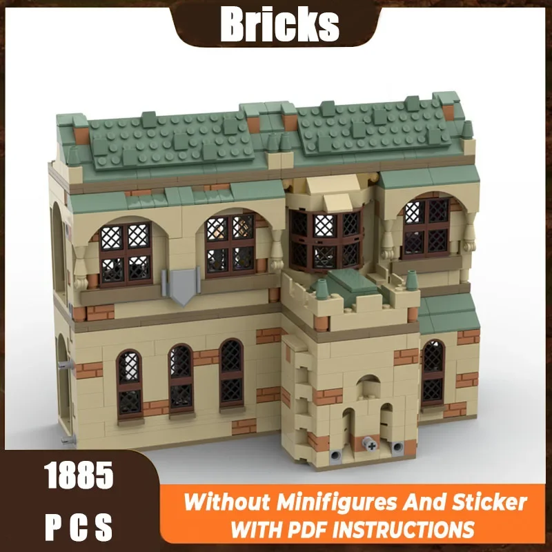 Kantoor Dorm Modulair Kasteel - Huis Keuken Bibliotheek Model Bouwstenen MOC Kamer van vereiste Architectuur Collectie Speelgoed