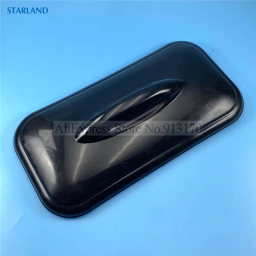 A Pair Black Arch Plastic Lid Cylinder Covers For Ice Cream Maker Accessories Soft Serve Machines Fittings 2 Pieces Width 18.5cm