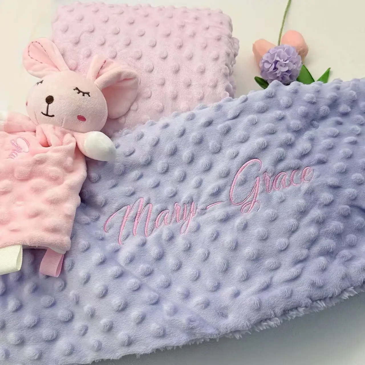 

Personalized Customized Baby Blanket with Name Knitted 100x75cm Skin-friendly Warm Baby Wraps Soothing Blanket For Baby's Gift