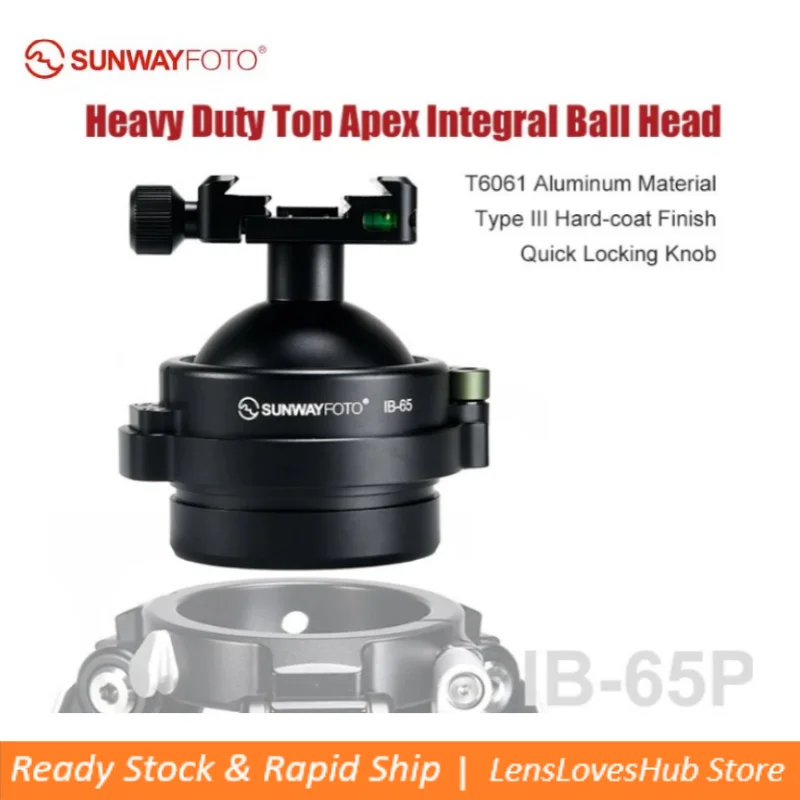 

SUNWAYFOTO IB-65P 65mm Heavy Duty Tipod Ball Head to 75mm Bowl Adapter with Picatinny Nato/Arca Swiss Clamp Load 66lbs(30KG)