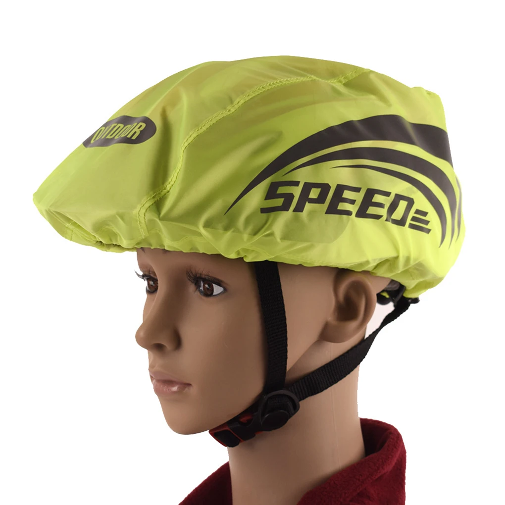 Bicycle Helmet Waterproof Cover with Reflective Strip Cycling MTB Bike Helmet Rain Cover Oxford Cloth Reflective Safety Helmet