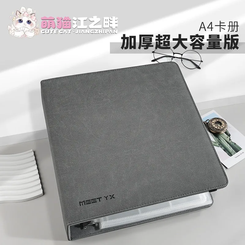 Extra Large Capacity A4 Thick Card Album – Trading Card Storage Book for Board Games, Small Card Holder Binder & Collection