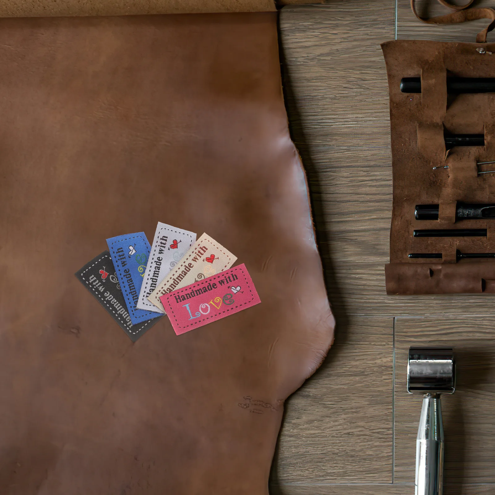 

100Pcs in Labels Handmade Tags for Clothes Bags Wallet Crochet Accessories Personalized Sewing Labels