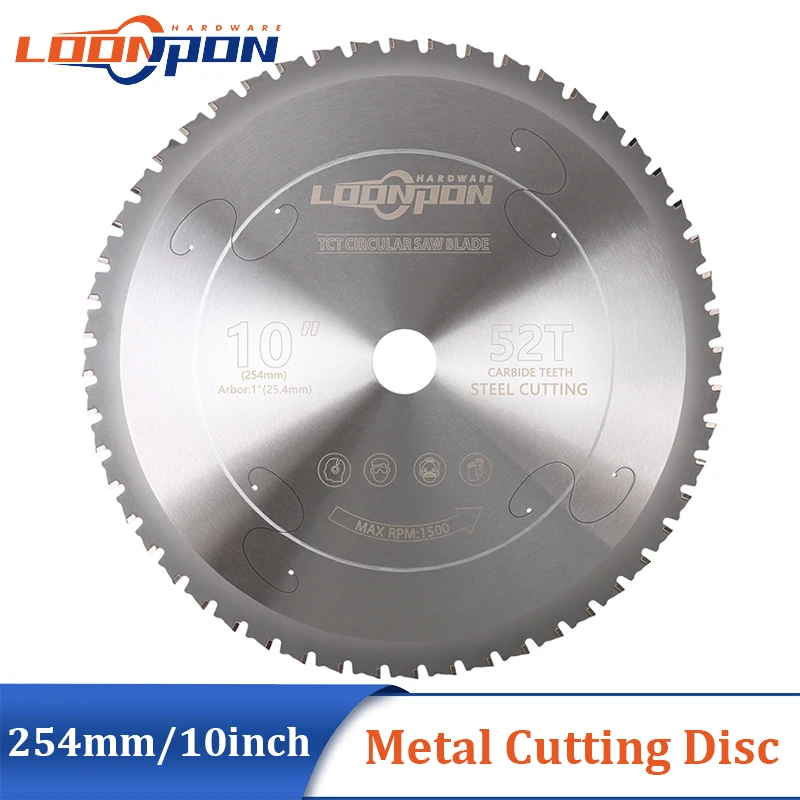 Metal Cold Cutting Circular Saw Blade 254mm/10inch 52T For Aluminum Iron Steel Metal Cutting Disc Metal Cutting Blade