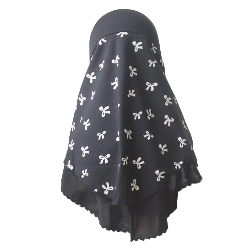 أطفال بنات مسلم العربية الحجاب underscarf المدرسة القوس طباعة الطفل أغطية الرأس غطاء بونيه شال التفاف الحجاب الإسلامي 7-12 سنة