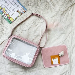 Luxury Pu Ita Bag Crossbody Women Sweet Lolita Bags Cute Transparent Pocket Japanese Style Shoulder Purse