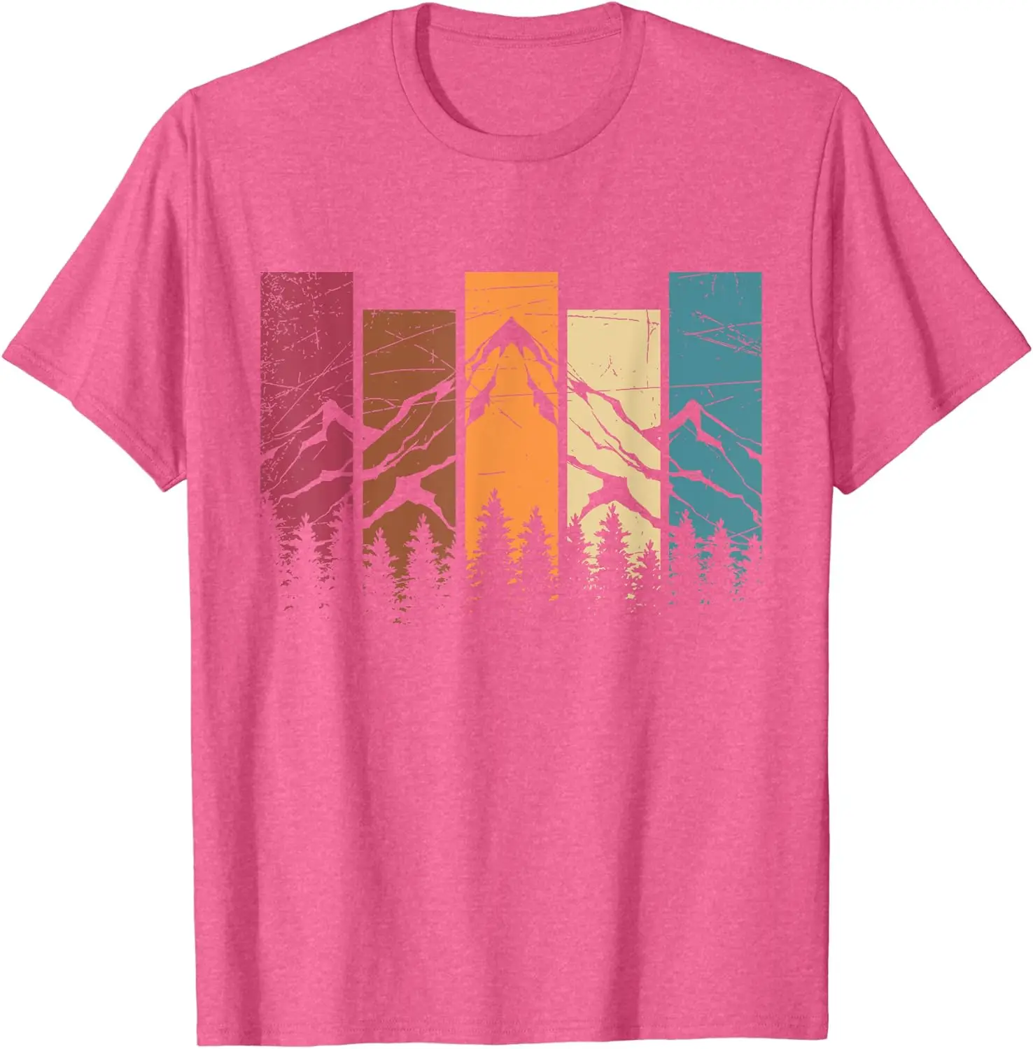 2024 Summer Wildlife Forest Shirt Natural Trees Vintage Outdoor Mountain Hiking T-shirt