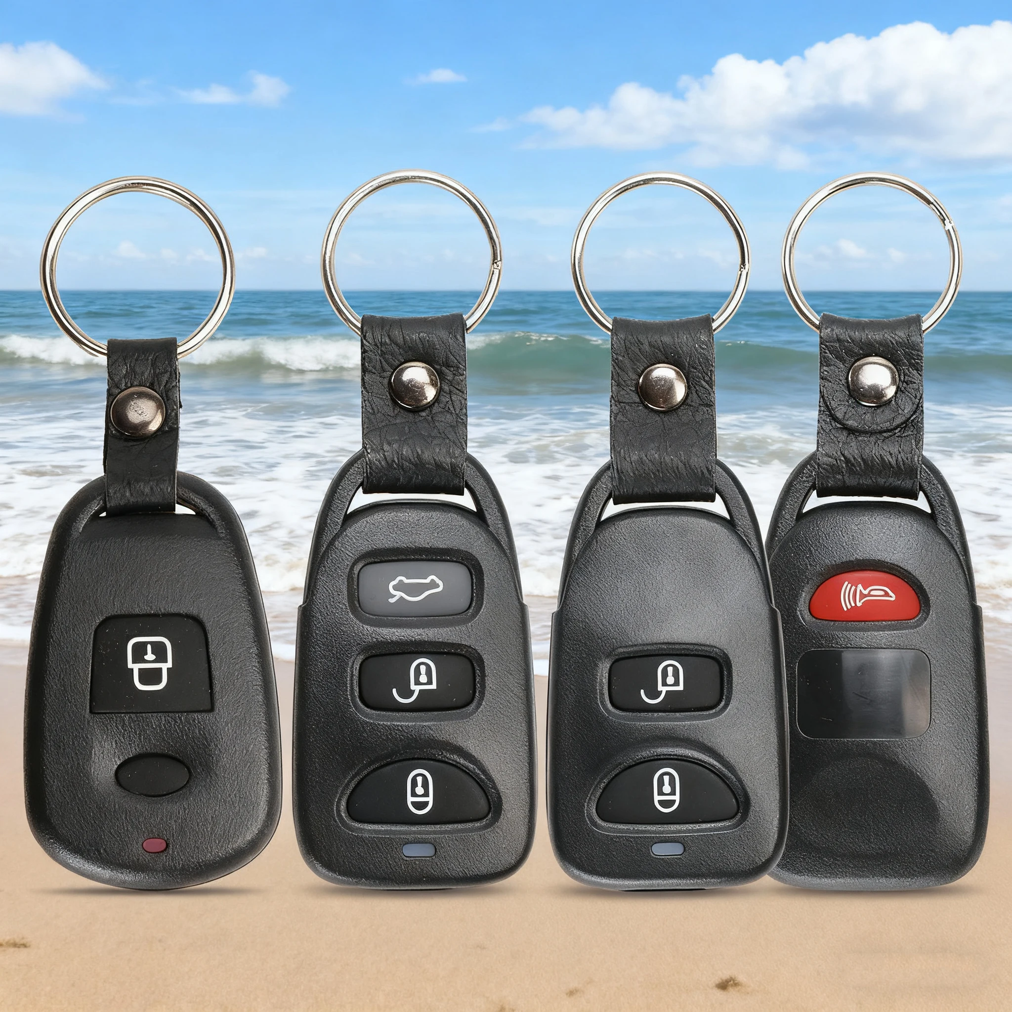 Jingyuqin 2/3/4 botones nuevo carcasa de llave remota Control Fob funda de pánico para Hyundai Tucson Elantra Accent SANTA FE