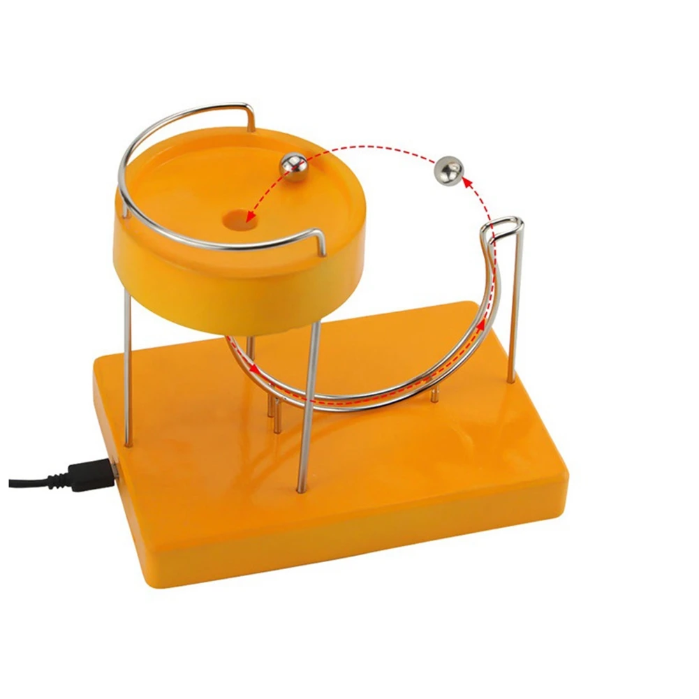 Kinetic Art Perpetual Movement Machine Kinetic Art Motion Inertial Metal Automatic Creative Jumping Table Toy Yellow